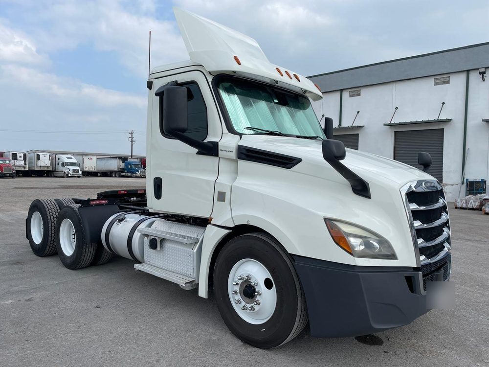 Freightliner tractor in a South Texas yard