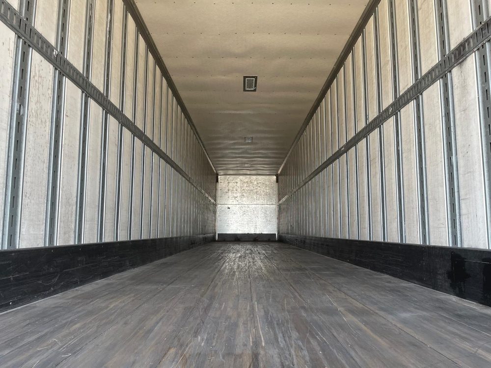 Interior of a dry van trailer